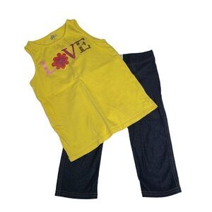 Crazy 8 Tank Top Childrens Place Capri Leggings Girls Set Size 5T